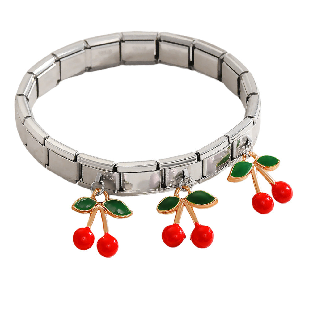 Wholesale Cherry Christmas Tree Pendant Bracelet